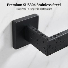 Matte Black 4-Piece Complete Bathroom Accessory Set Towel Bar & Hardware Kit