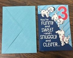 Disney 3rd Birthday You’re 3 Years Old 101 Dalmatians Dog Hallmark Greeting Card