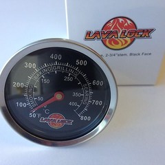 LavaLock 2-3/8″ BBQ smoker pit thermometer charcoal grill TEMP GAUGE 2-3/4 stem