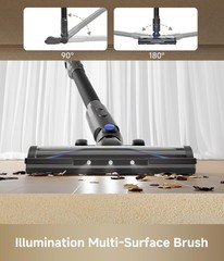 J30 Cordless Vacuum Cleaner,144AW Powerful Suction, 180° Folding Tube Cleans …