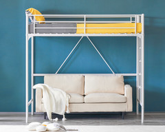 Loft Bed Twin Loft Bunk Bed Frame with Stairs Flat Ladder Rung for Kids Adults