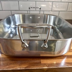 All Clad Stainless Steel Roasting Pan 16″ x 13″ Large Deep Dual Handle No Rack