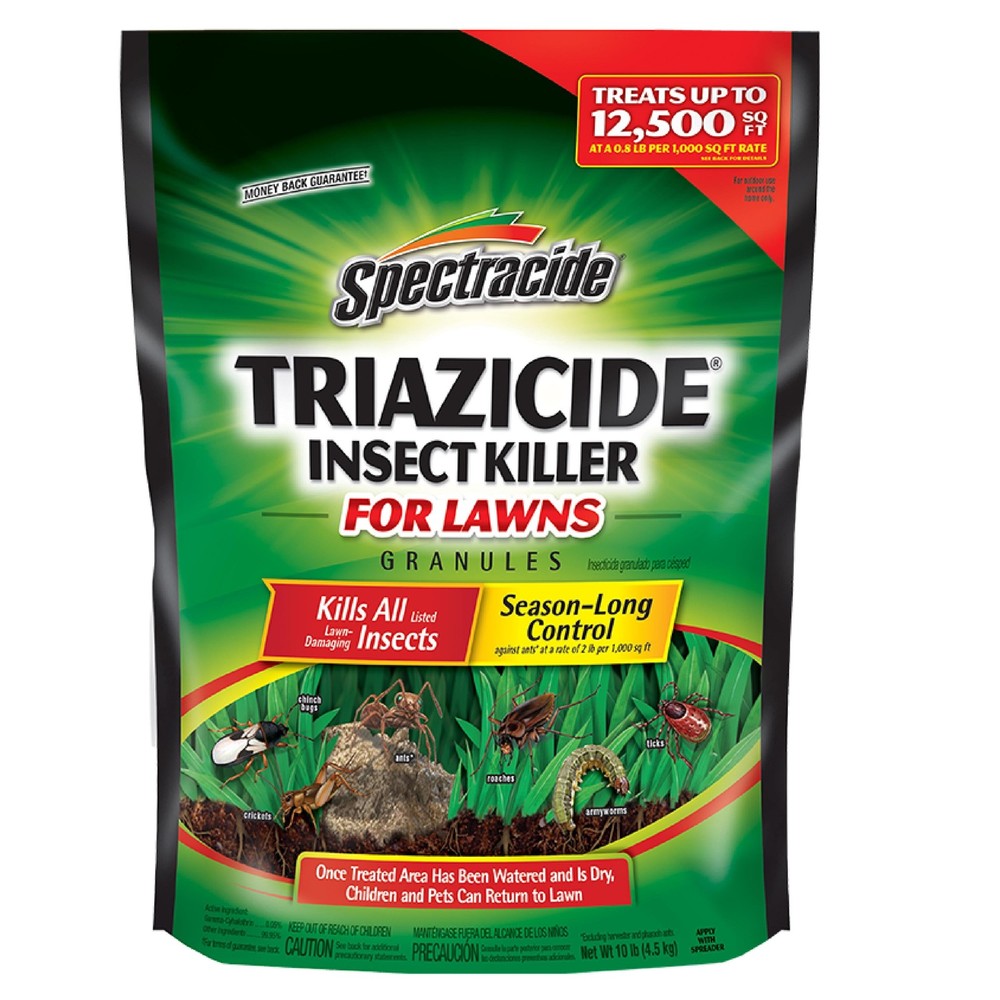 Triazicide Insect Killer for Lawns, Granules Kill Lawn-Damaging Insects, 10 lb