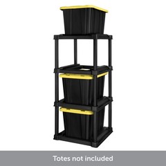 (2 pack) 4 Tier Tote Rack, Holds Four 27 Gallon Industrial Storage Totes, Heavy