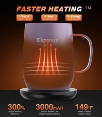 Self Heating Coffee Mug T2 16oz Smart Heated Mug 149°F Temp Control Battery