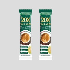 20x Collagen Chia Coffee Beauty Anti-Aging Improve Skin Elasticity 10 Packs
