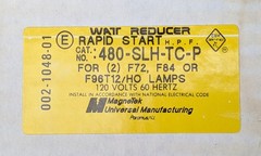 New in Box MagneTek 480-SLH-TC-P 120V-60Hz High Output Rapid Start Ballast, 8′