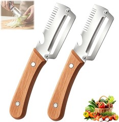 2PCS 3 in 1 Multi-Functional Vegetable Peeler for Kitchen Stainless Steel Peeler