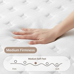 CHITA Hybrid Mattress with Pocket Springs, Motion Isolation ( Medium Firm)