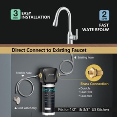Effortless FK99 Under Sink Filter – 99.99% Chlorine and Lead Removal Certified