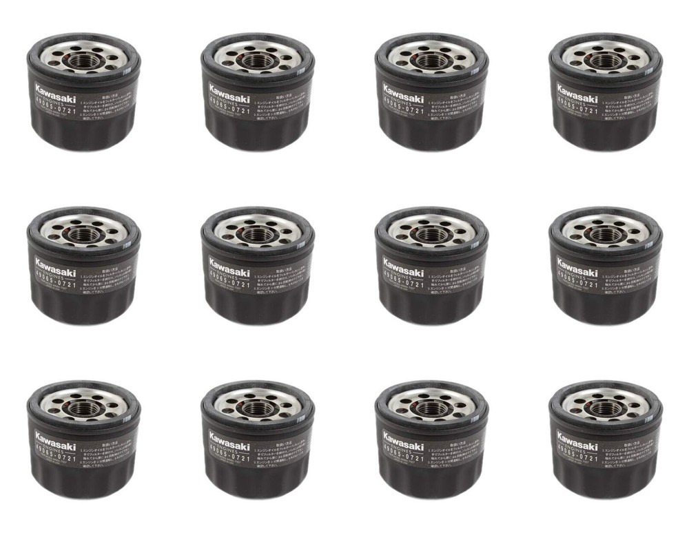Lawnmower parts 12 Pack Kawasaki 49065-0721 Oil Filter Fits 49065-7007