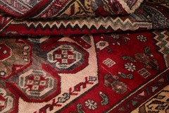 Red Traditional Geometric Area Rug 4×6 Hand-knotted Wool Carpet for Any Room