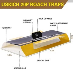 20 Pack Roach Traps – Indoor Glue Traps, Child & Pet Safe, Long-Lasting Bait New