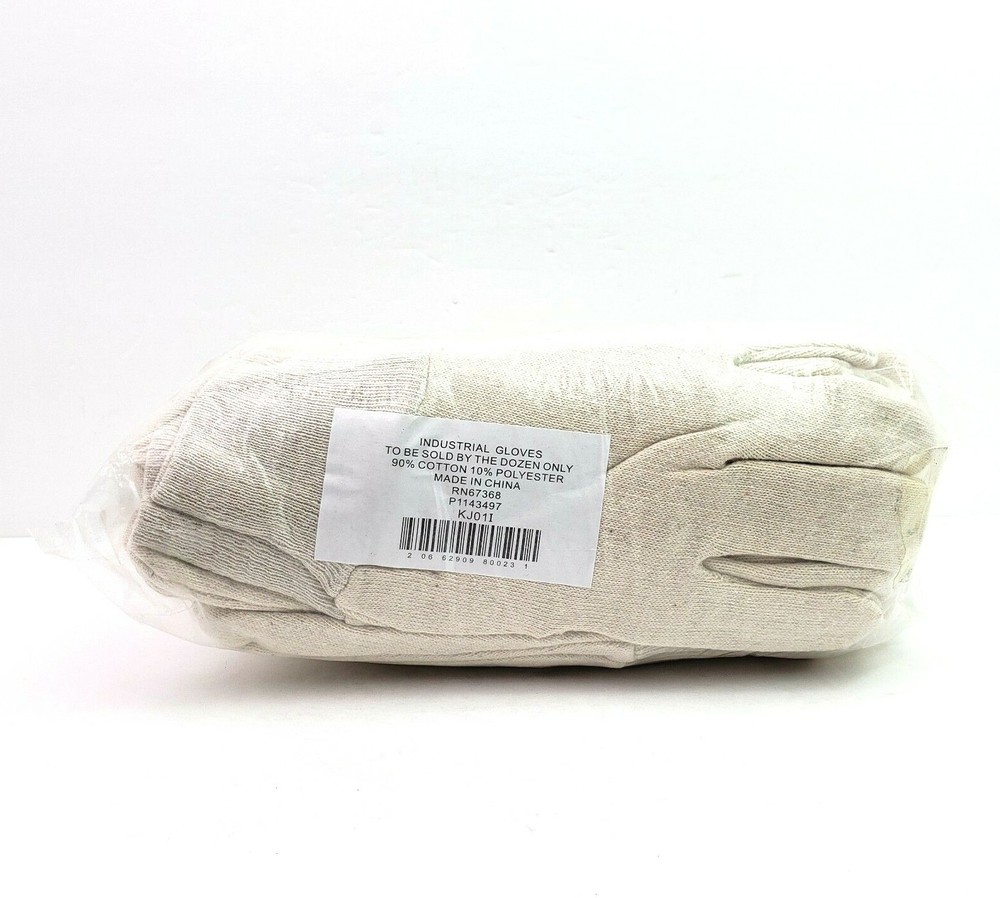 Unbranded Cotton Polyester Blend Knit Work Industrial Gloves 12 Pair Pack