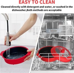 Microwave Grill Pan, Fry Griddle Crisper Pan with Lid for Grilling Browning a…