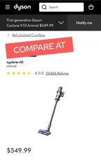 Dyson Cyclone V10 animal Stick Vacuum Cleaner with Torque drive brush +++