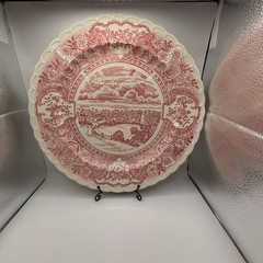 Vernon Ware Early Days California Red Transferware 14in Platter San Francisco