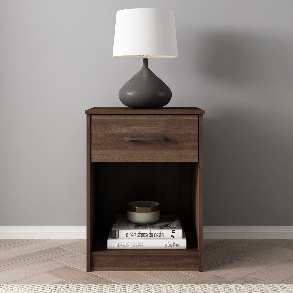 Ardent Nightstand W/ 1 Drawer Dark Walnut