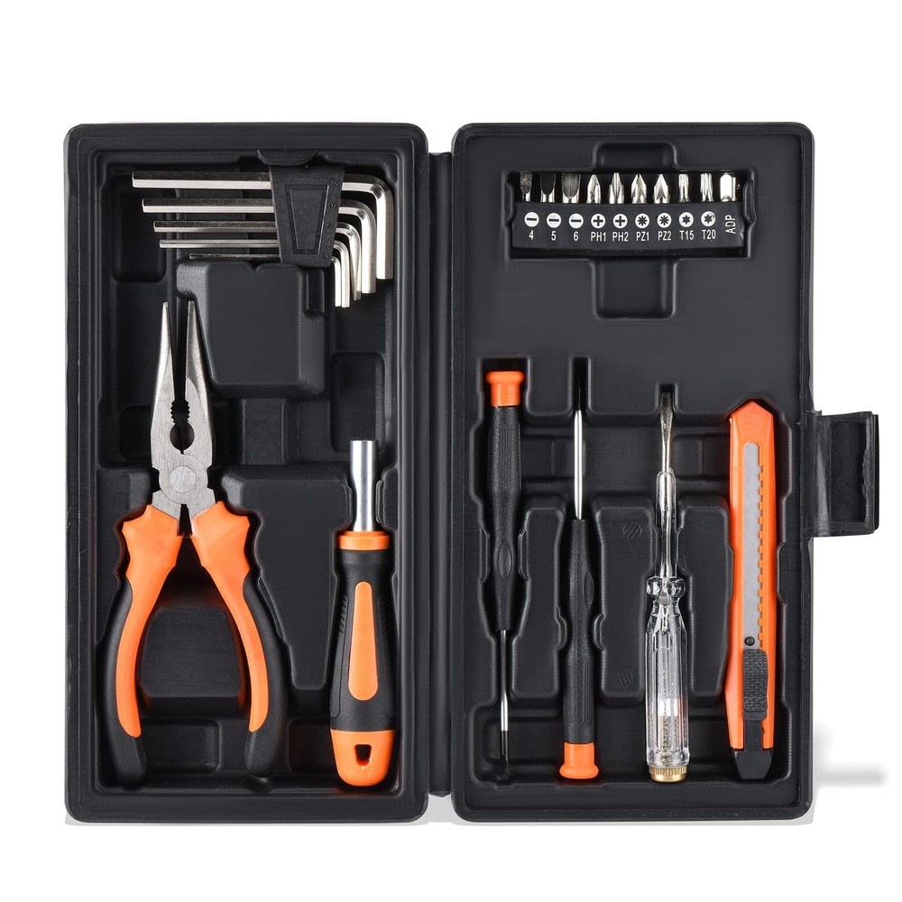 22-Piece Small Tool Kit with Toolbox – Essential Household Tool Set for Home …