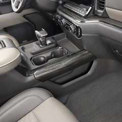 Compatible with Chevrolet Silverado 2022-2024, 2PCS Gear Black Wood Grain