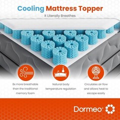 Dormeo California King Cooling Mattress Topper 3 inch 3 Zone Octaspring – NEW