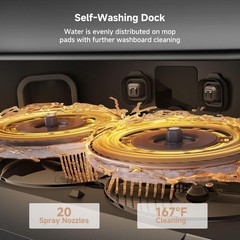 Robot Vacuum Mop 19000Pa Suction Auto Empty Refill MOVA P50 Pro Ultra Brush Self