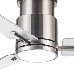 52″ Brushed Nickel Low Profile Ceiling Fan with Light Energy Saving Fan NEW