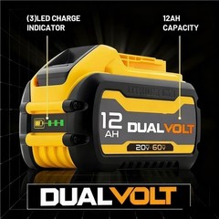 6/5/4/3/2/1Pack 12.0Ah 20V/60V Max Battery Replacement For Dewalt DCB610 DCB609