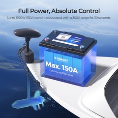 Renogy 12V 100Ah Trolling Motor Lithium Iron Phosphate Battery with Bluetooth