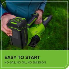 Greenworks 40V Cordless Leaf Blower (550CFM 130MPH) with 4Ah Battery and Charger