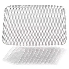 1-Piece Cast Iron Silver Aluminum Disposable Non-Stick Grill Topper Set for BBQ,