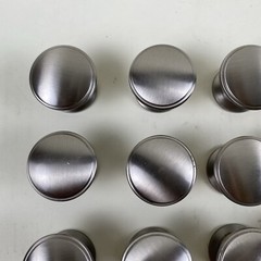 Round Brushed Nickel Silver Cabinet Drawer Knob Pull Handle – Lot of 24