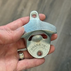 Starr X Bottle Opener Cast Iron Silver Retro Bar Pub Restoration Hardware