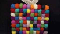 Trader Joe’s Handcrafted Multicolor Felted Wool Trivet 6.5in. x 6.5in – NWT