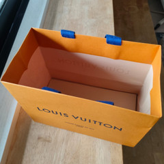 LOUIS VUITTON 8.5” x 7” X 4.5” Authentic Paper Shopping Tote Bag Small Orange