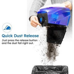 Bagless Canister Vacuum Portable Cyclonic Corded Vacuum Cleaner with HEPA Filter