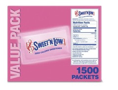 Sweet’N Low Zero Calorie Sweetener, Sugar Substitute Packets, 53 oz, 1500 Count​