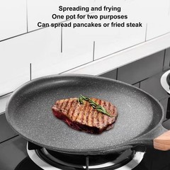 Crepe Pan, Nonstick Frying Pan Skillet, Omelette Pan with Heat-Resistant Hand…