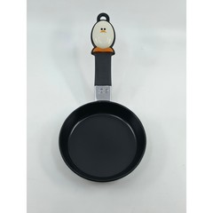 Joie MSC Small Fry Mini Egg Pan Non-Stick Penguin Handle Black Silver Skillet