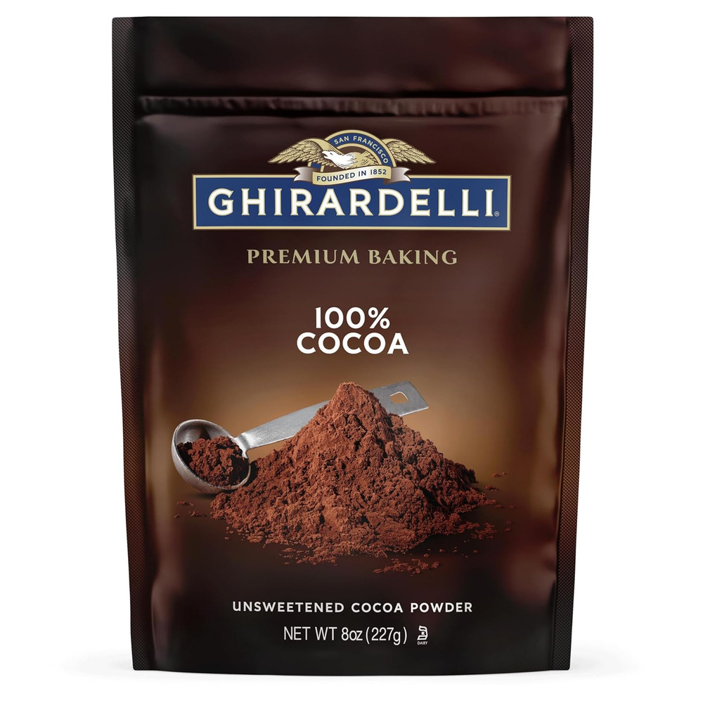 Premium Baking Cocoa 100% Unsweetened Cocoa Powder, 8 OZ Bag