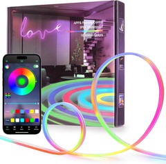 50FT LED Neon Rope Lights, Flexible Led Rope Lights Control with App/Remote, IP6
