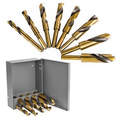 XtremepowerUS 8-Pieces Jumbo Silver & Deming Drill Bit Set Index 9/16″ To 1″