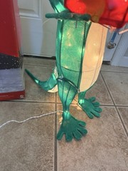 Christmas Geico Gecko Light Up 30 Inch Yard Decor RARE Hard To Find
