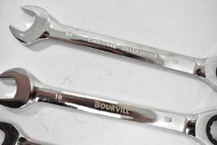 BOURVILL 6 Piece Metric Ratcheting Combination Wrench Set 8-19mm Silver
