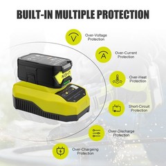 8Ah Replace Battery For RYOBI 18V Li-Lon Battery Charger Set P108 P102 P107