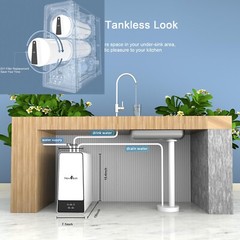 Tankless Water Filter Purifier System Filtration Reverse Osmosis RO Under Sink