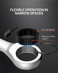 Combination Wrench Set 30 PCS SAE 1/4″ to 1″, Metric 8mm to 24mm Organizer Rack
