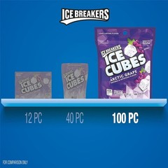 ICE CUBES Arctic Grape Sugar-Free Chewing Gum – 8.11oz Pouch with 100 Pieces