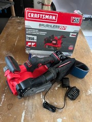 CRAFTSMAN V20 Brushless RP Cordless Belt Sander CMCW223B 20V + BATTERY & CHARGER