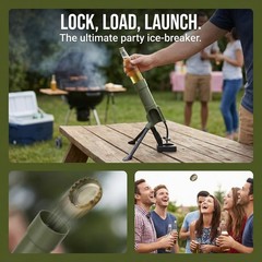 Mortar Bottle Opener For 12oz Bottles – Tactical Beer Cap Launcher – Fun Gift
